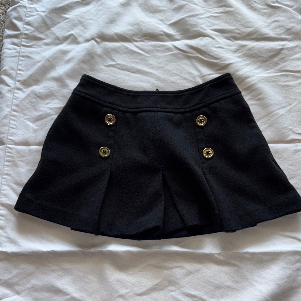 Juicy Couture Black Skirt with Gold Buttons